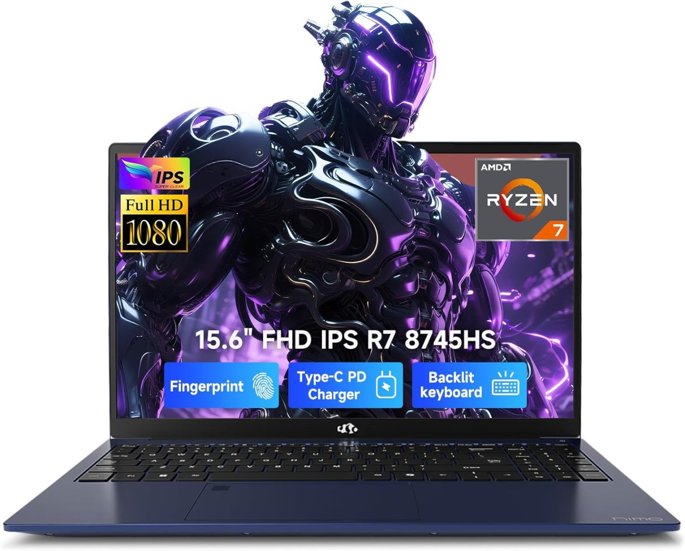 NIMO 15.6" FHD Business Laptop with AMD Ryzen 7 8745HS, 16GB RAM, 512GB SSD - Perfect for Creators & Professionals, 2 Year Warranty