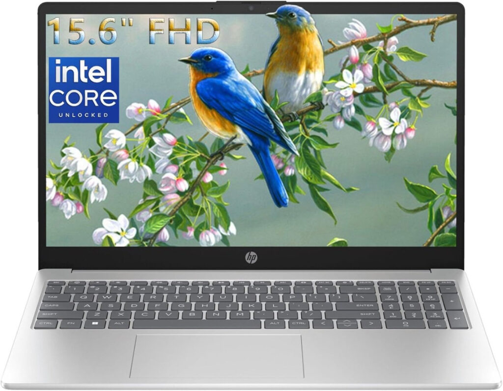 HP 15.6 FHD Laptop with Office 365, 16GB RAM, 512GB SSD, Intel N100, Windows 11, & Copilot AI – 2026 Edition